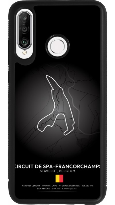 Coque Huawei P30 Lite - Silicone rigide noir F1 Track 2025 Belgium