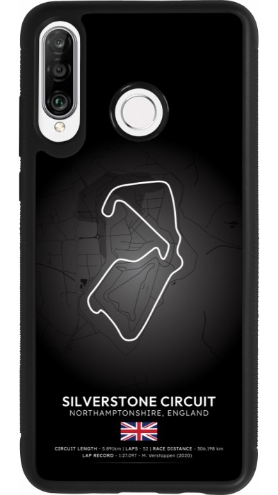 Coque Huawei P30 Lite - Silicone rigide noir F1 Track 2025 Great Britan
