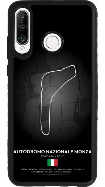 Coque Huawei P30 Lite - Silicone rigide noir F1 Track 2025 Italy