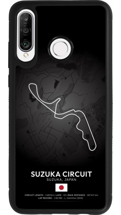 Coque Huawei P30 Lite - Silicone rigide noir F1 Track 2025 Japan