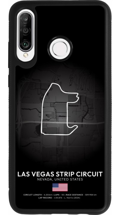 Coque Huawei P30 Lite - Silicone rigide noir F1 Track 2025 Las Vegas