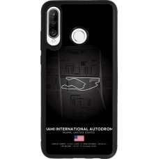 Coque Huawei P30 Lite - Silicone rigide noir F1 Track 2025 Miami