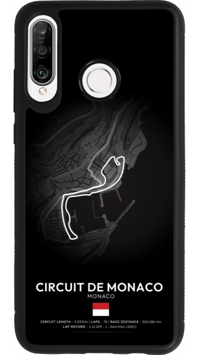 Coque Huawei P30 Lite - Silicone rigide noir F1 Track 2025 Monaco