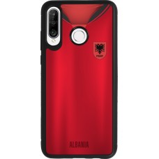 Coque Huawei P30 Lite - Silicone rigide noir Maillot de football Albanie personnalisable