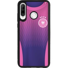 Coque Huawei P30 Lite - Silicone rigide noir Maillot de football Allemagne Extérieur personnalisable