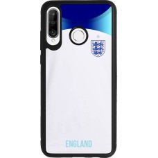 Coque Huawei P30 Lite - Silicone rigide noir Maillot de football Angleterre 2022 personnalisable