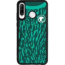 Coque Huawei P30 Lite - Silicone rigide noir Maillot de football Arabie saoudite 2022 personnalisable