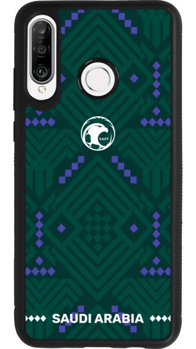 Huawei P30 Lite Case Hülle - Silikon schwarz Saudi Arabien 2026 personalisierbares Fussballtrikot