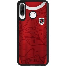 Coque Huawei P30 Lite - Silicone rigide noir Maillot de football Autriche personnalisable