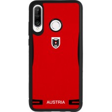 Coque Huawei P30 Lite - Silicone rigide noir Maillot de football Autriche 2026 personnalisable