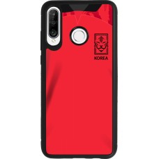 Huawei P30 Lite Case Hülle - Silikon schwarz Südkorea 2022 personalisierbares Fussballtrikot