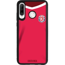 Coque Huawei P30 Lite - Silicone rigide noir Maillot de football Costa Rica 2022 personnalisable