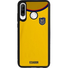 Coque Huawei P30 Lite - Silicone rigide noir Maillot de football Equateur 2022
