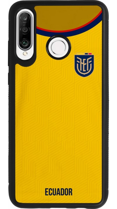 Coque Huawei P30 Lite - Silicone rigide noir Maillot de football Equateur 2022