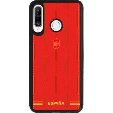 Huawei P30 Lite Case Hülle - Silikon schwarz Spanien 2026 personalisierbares Fussballtrikot