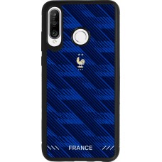 Coque Huawei P30 Lite - Silicone rigide noir Maillot de football France 2026 personnalisable