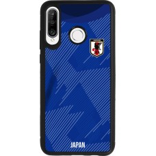 Huawei P30 Lite Case Hülle - Silikon schwarz Japan 2022 personalisierbares Fussballtrikot