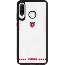 Coque Huawei P30 Lite - Silicone rigide noir Maillot de football Jordanie 2026 personnalisable
