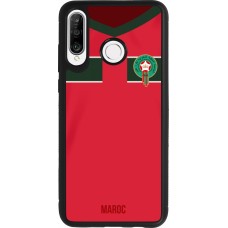 Huawei P30 Lite Case Hülle - Silikon schwarz Marokko 2022 personalisierbares Fussballtrikot