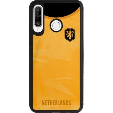Coque Huawei P30 Lite - Silicone rigide noir Maillot de football Pays-Bas 2022 personnalisable