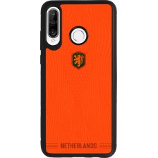 Coque Huawei P30 Lite - Silicone rigide noir Maillot de football Pays-Bas 2026 personnalisable