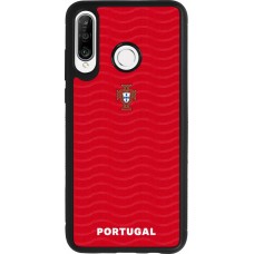 Coque Huawei P30 Lite - Silicone rigide noir Maillot de football Portugal 2026 personnalisable