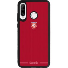 Coque Huawei P30 Lite - Silicone rigide noir Maillot de football Répuplique Tchèque 2026 personnalisable