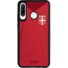 Huawei P30 Lite Case Hülle - Silikon schwarz Serbien 2022 personalisierbares Fussballtrikot
