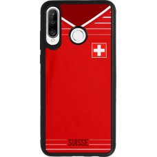 Huawei P30 Lite Case Hülle - Silikon schwarz Football shirt Switzerland 2022