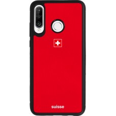 Huawei P30 Lite Case Hülle - Silikon schwarz Schweiz 2026 personalisierbares Fussballtrikot