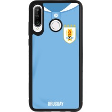 Coque Huawei P30 Lite - Silicone rigide noir Maillot de football Uruguay 2022 personnalisable