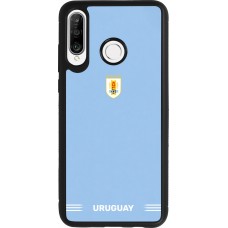 Coque Huawei P30 Lite - Silicone rigide noir Maillot de football Uruguay 2026 personnalisable
