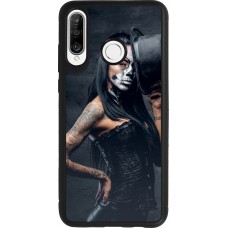 Coque Huawei P30 Lite - Silicone rigide noir Halloween 22 Tattooed Girl