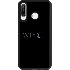 Coque Huawei P30 Lite - Silicone rigide noir Halloween 22 witch word