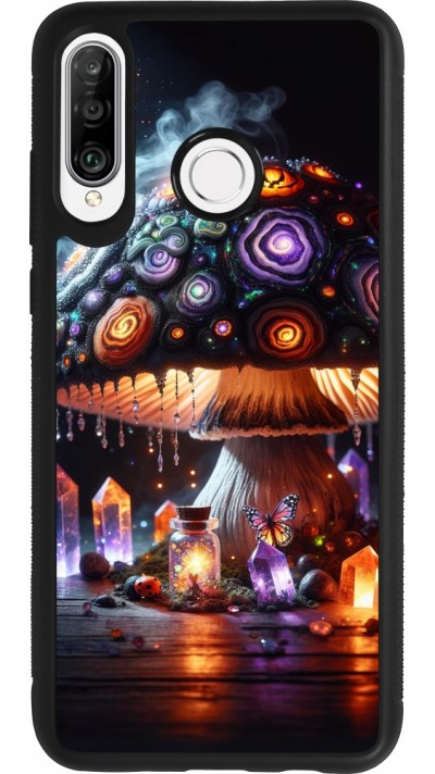 Huawei P30 Lite Case Hülle - Silikon schwarz Halloween Zaubertrank Magie