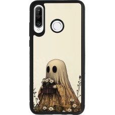 Coque Huawei P30 Lite - Silicone rigide noir Halloween 2025 Ghost gardener