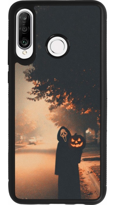 Huawei P30 Lite Case Hülle - Silikon schwarz Halloween 2025 Scream