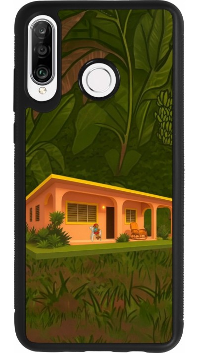 Coque Huawei P30 Lite - Silicone rigide noir Benitos house DTMF