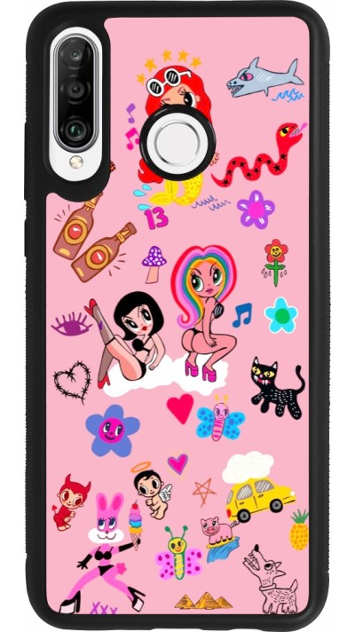 Huawei P30 Lite Case Hülle - Silikon schwarz Karol G La Bichota Manana Sera Bonito