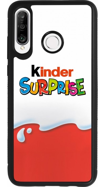 Huawei P30 Lite Case Hülle - Silikon schwarz Kinder Surprise