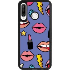 Coque Huawei P30 Lite - Silicone rigide noir Lips and lipgloss