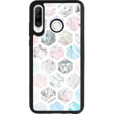 Huawei P30 Lite Case Hülle - Silikon schwarz Marble Everything