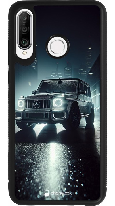 Coque Huawei P30 Lite - Silicone rigide noir Mercedes G AMG Night
