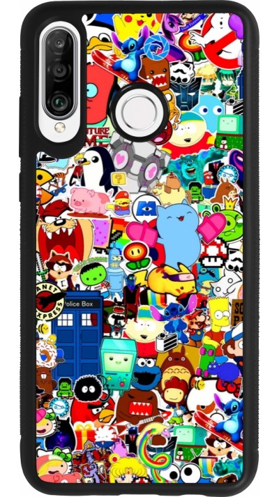 Coque Huawei P30 Lite - Silicone rigide noir Mixed cartoons