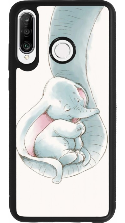 Coque Huawei P30 Lite - Silicone rigide noir Mom 1903