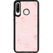 Huawei P30 Lite Case Hülle - Silikon schwarz Mom 2023 your are magical