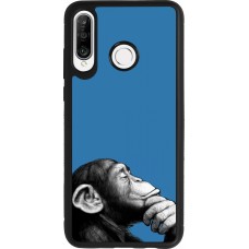 Coque Huawei P30 Lite - Silicone rigide noir Monkey Pop Art