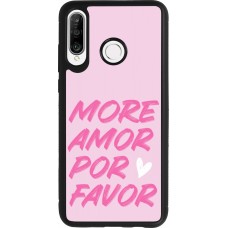Coque Huawei P30 Lite - Silicone rigide noir More amor porfavor