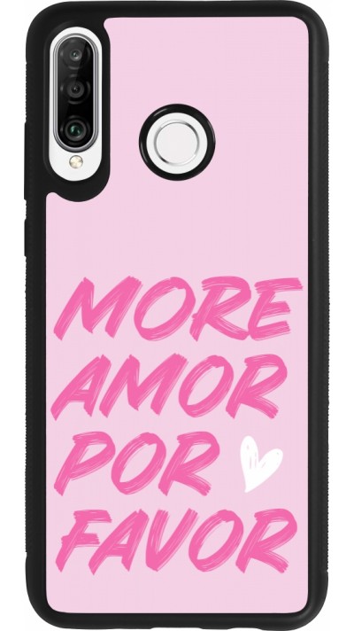 Coque Huawei P30 Lite - Silicone rigide noir More amor porfavor