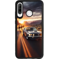 Coque Huawei P30 Lite - Silicone rigide noir Mustang 69 Grand Canyon